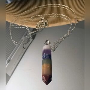 Multicolor Stone Pendant Necklace